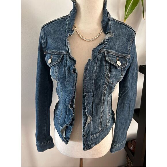 White House black market jacket Jean size 0 - Picture 1 of 5